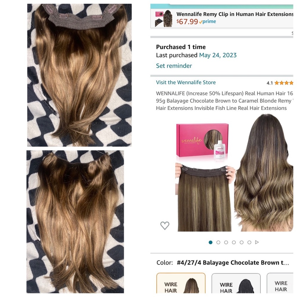 Wennalife 16 inch halo hair extensions